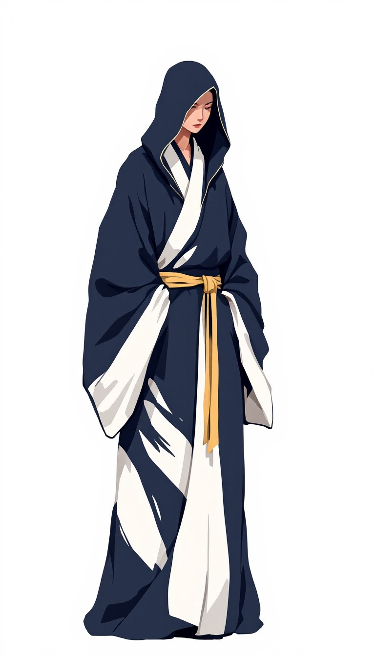 Download Mysterious Robed Figure Image - Pixel, Minimal, Robes | StockCake