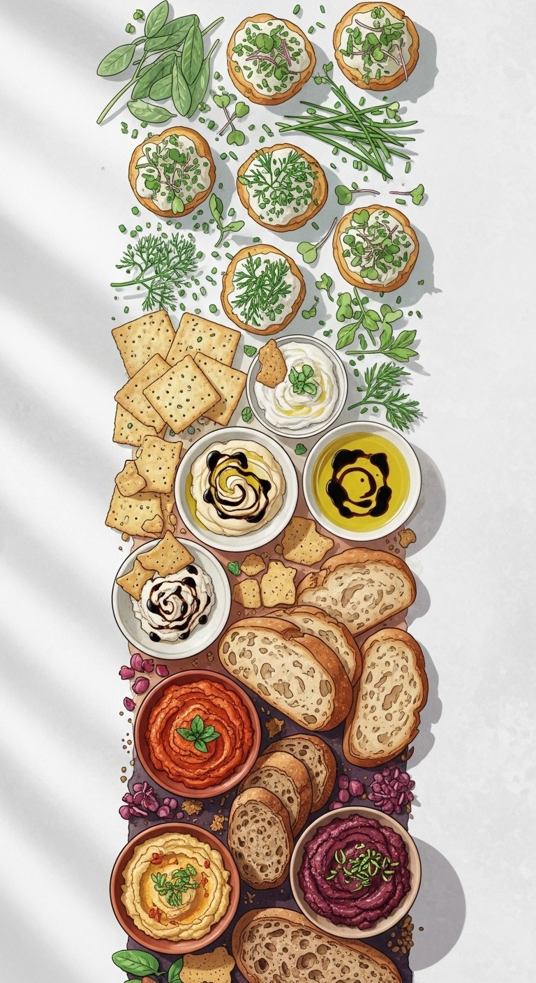 Visual Appetizers Free Gourmet Appetizer Cascade Image - Appetizers, Dips, Bread ...
