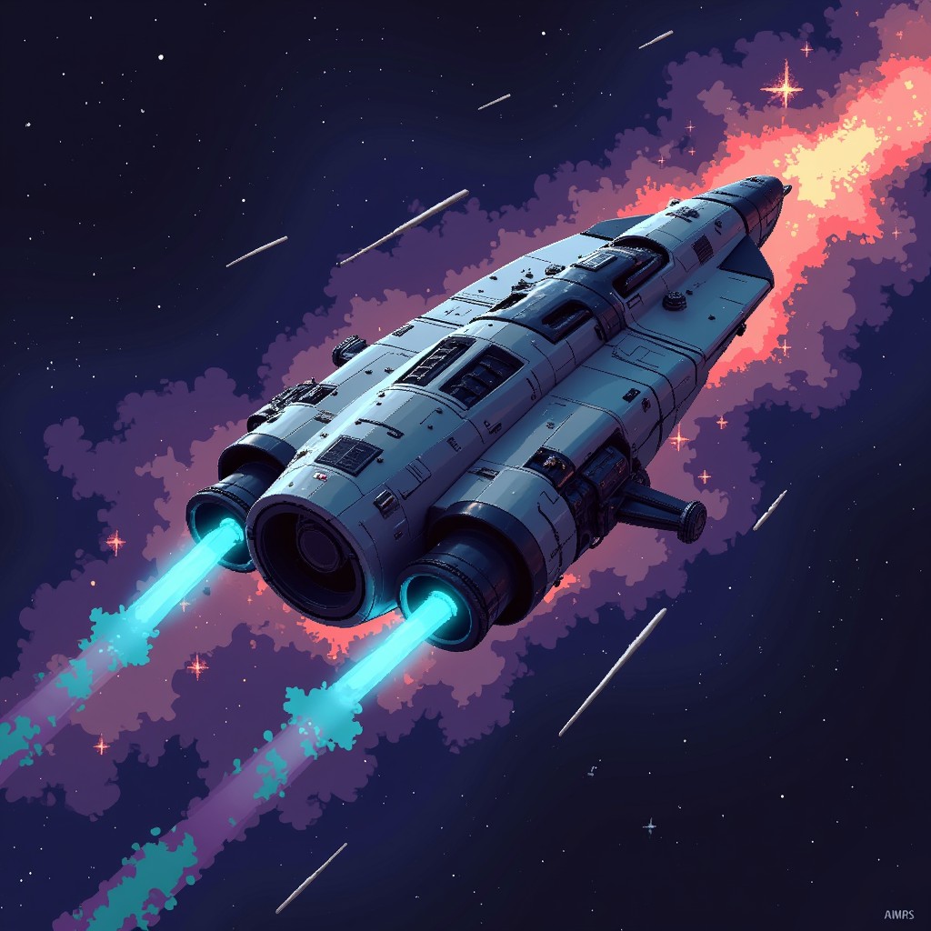 Free Cosmic Pixel Voyager Image - Spacecraft, Pixel, Retro | Download ...