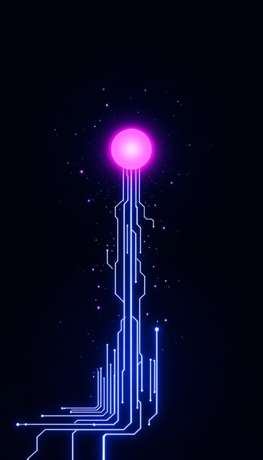Free Neon Energy Rising Image - Neon, Pixel, Orb | Download at StockCake