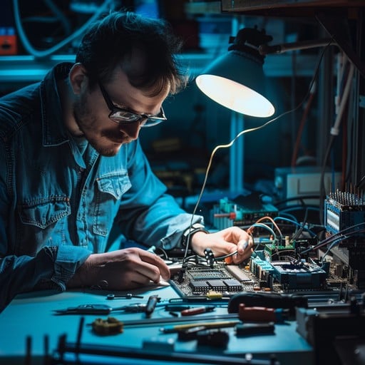 Free Focused Technical Work Image - Electronics, Technician ...
