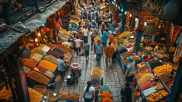 Free Bustling Market Scene Image - Market, Bustling, Colorful ...