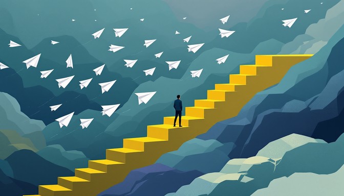 Free Climbing Through Dreams Image - Minimal, Geometric, Stairs ...