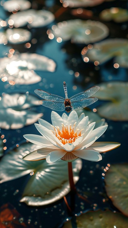 Free Dragonfly on Lily Image - Nature, Dragonfly, Lily | Download at ...