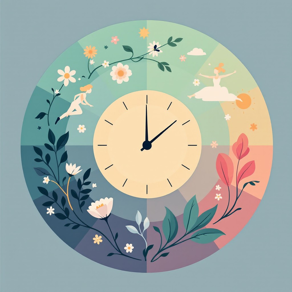 Free Time In Bloom Image - Clock, Floral, Botanical | Download at StockCake