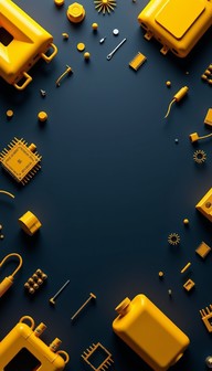 Components Yellow Background Free Industrial Yellow Components Image - Yellow, Industrial ...