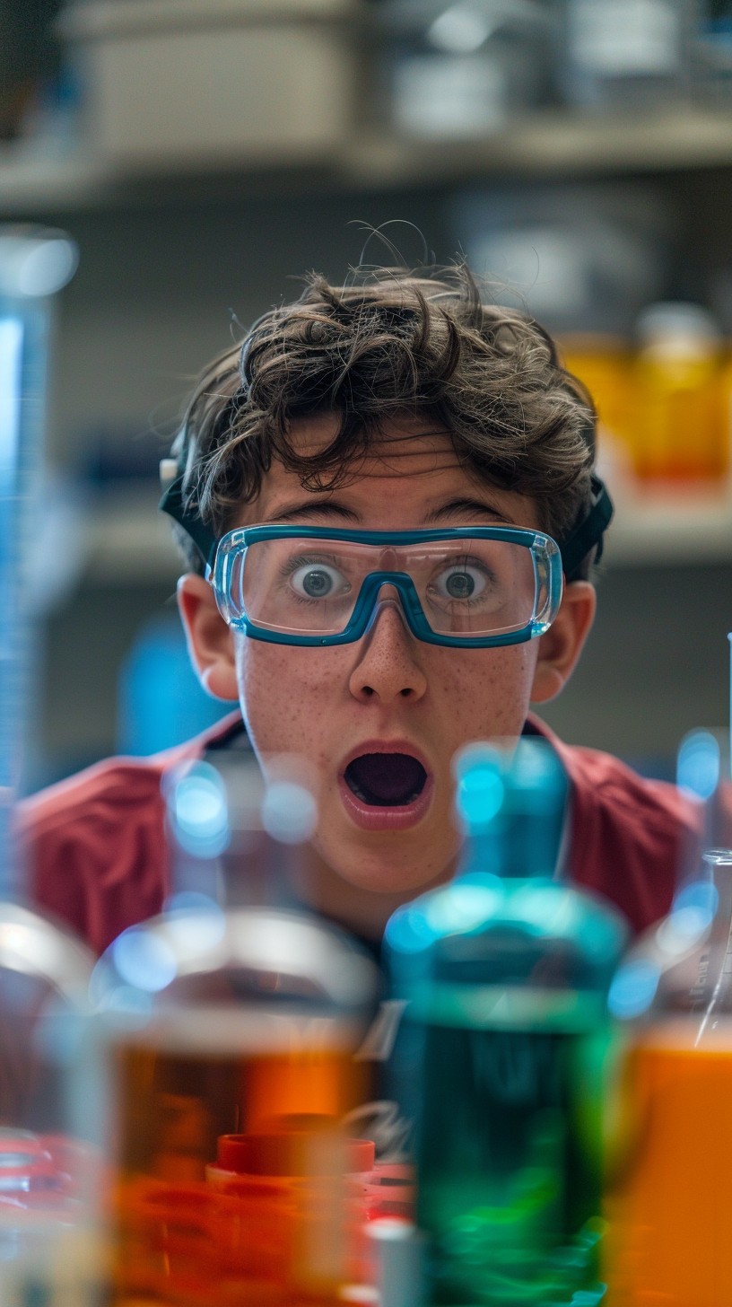 Surprise Science Free Surprised Young Scientist Image - Student, Laboratory, Chemistry ...