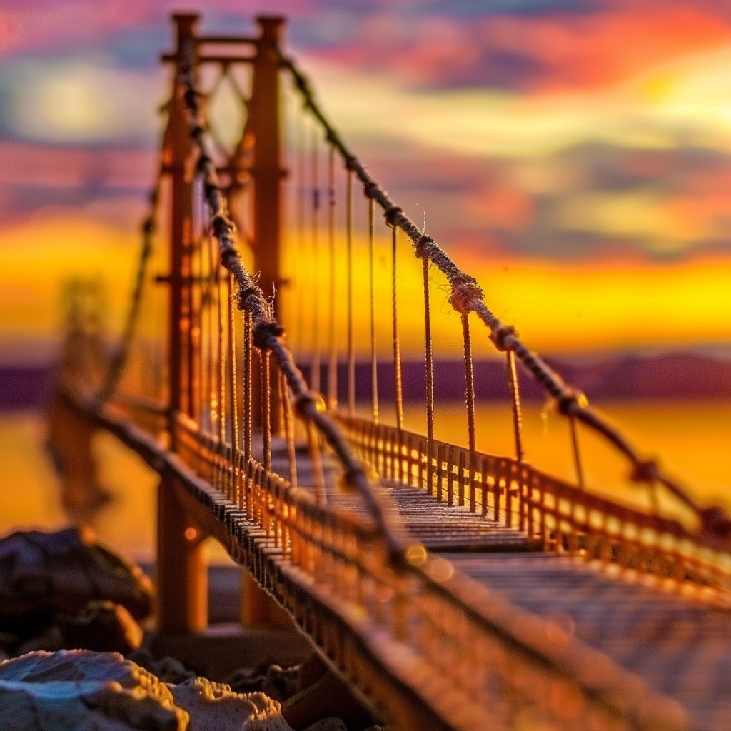 Free Sunset Bridge View Image - Sunset, Bridge, Sky | Download at StockCake