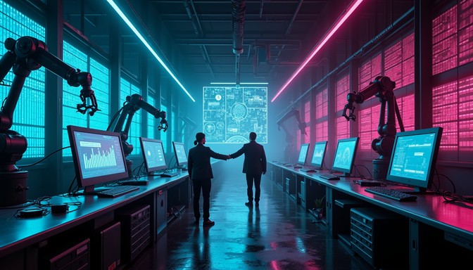 Free Neon Automation Corridor Image - Cyberpunk, Neon, Futuristic ...