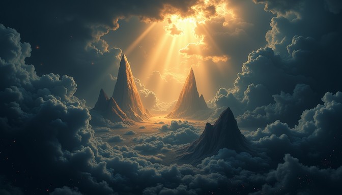 Celestial Ridge Free Celestial Mountain Peaks Image - Mountains, Peaks, Clouds ...