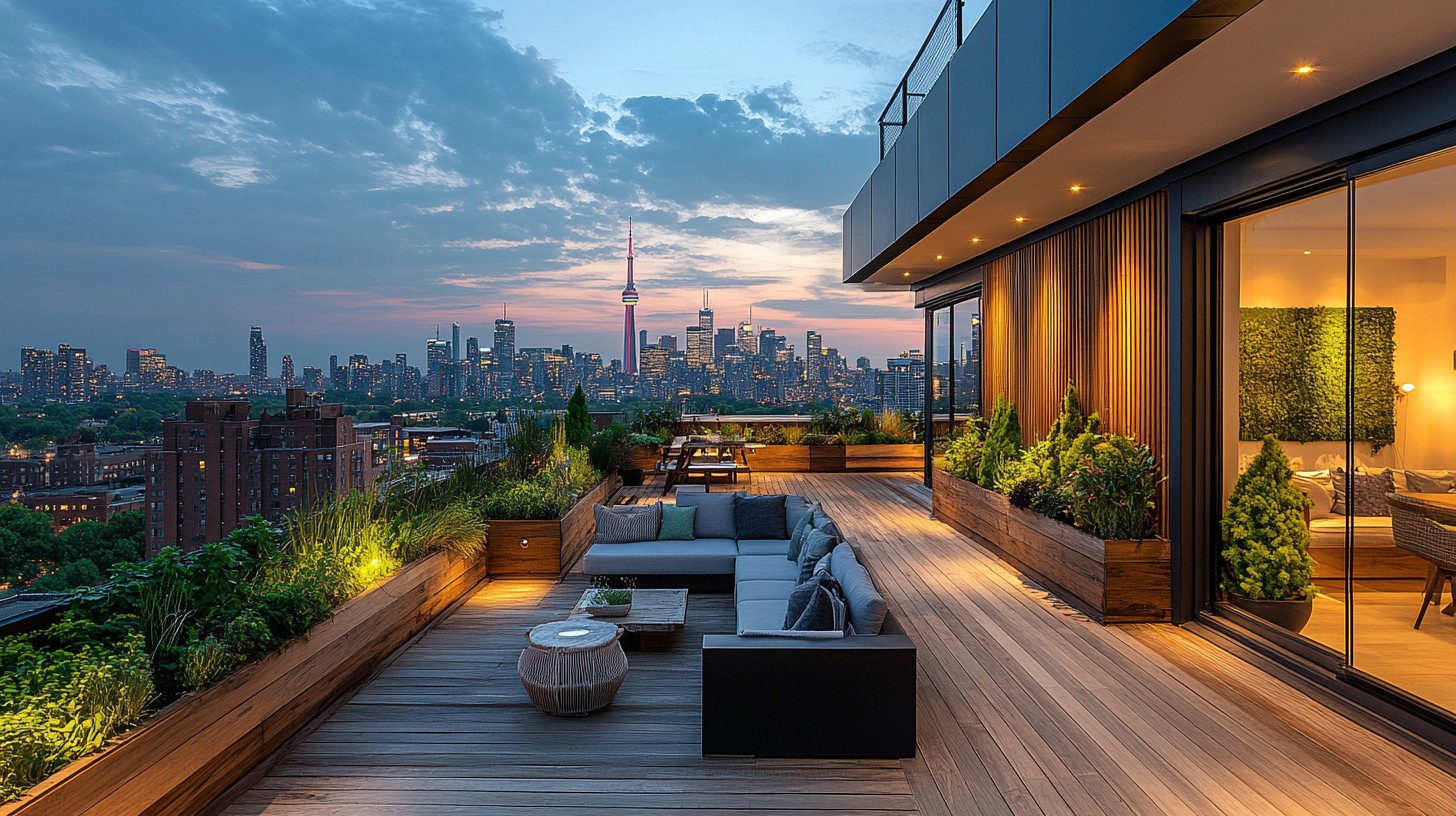 Free Luxurious Rooftop Lounge Image - Rooftop, Lounge, Cityscape ...