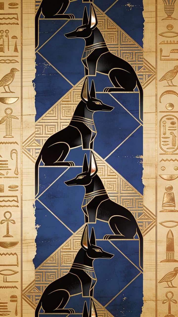 Free Egyptian Anubis Pattern Image - Anubis, Egyptian, Pattern ...