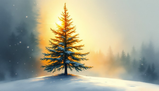 Free Solitary Winter Pine Image - Winter, Pine, Sunset | Download at ...