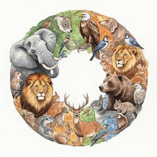 Free United Animal Kingdom Photo - Watercolor, Animals, Wildlife ...