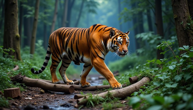 Tiger Balce Free Majestic Forest Tiger Image - Tiger, Bengal, Wildlife | Download ...