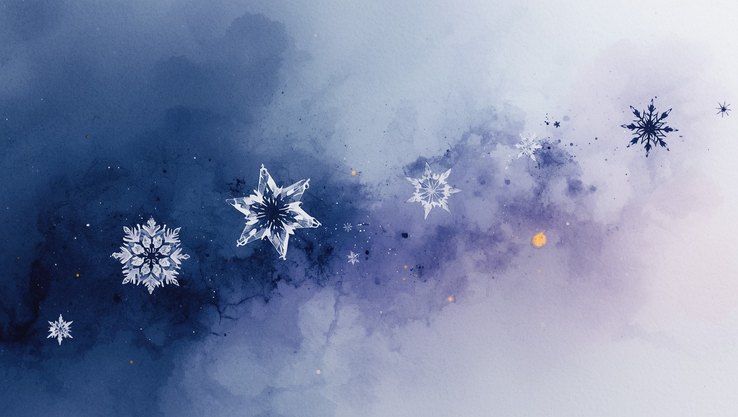 Free Celestial Snow Symphony Image - Watercolor, Cosmic, Snowflakes ...