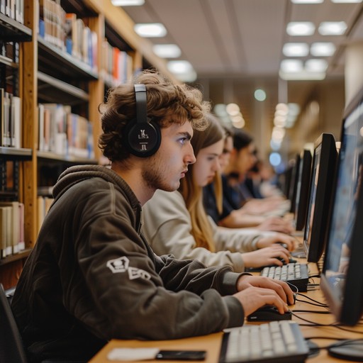 Focussed Computer Free Focused Computer Work Image - Library, Computer, Headphones ...