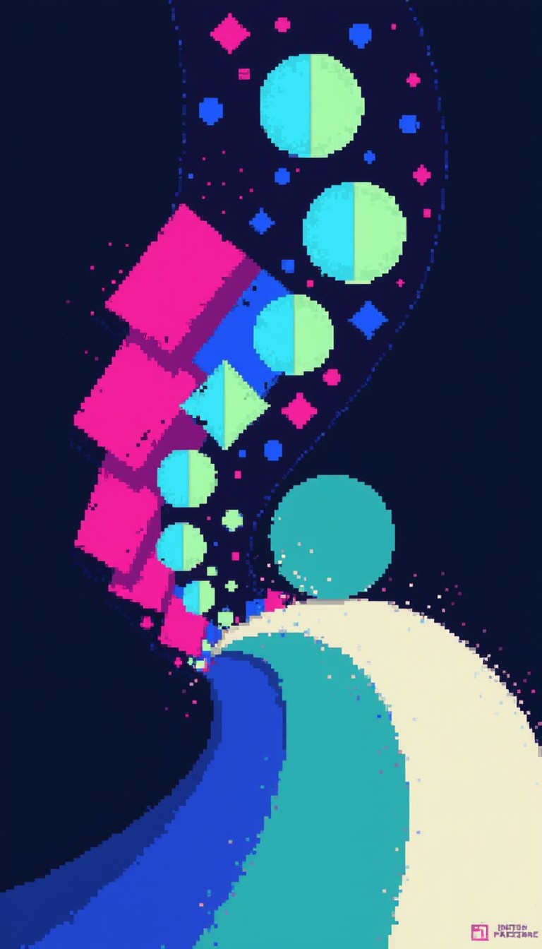 Free Geometric Pixel Cascade Image - Geometric, Pixels, Cascade ...