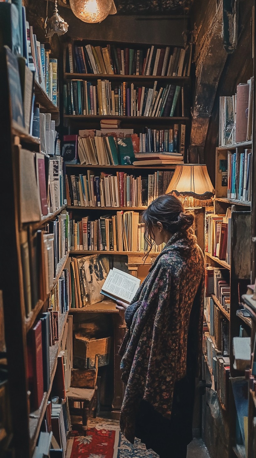 Library With Reading Free Reading in Library Image - Woman, Reading, Library | Download at ...
