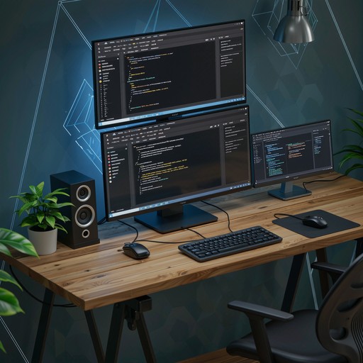 Free Coding Station Illuminated Image - Coding, Developer, Workspace ...