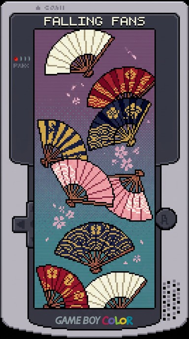 Free Pixel Fan Cascade Image - Pixel, Retro, Japanese | Download at ...