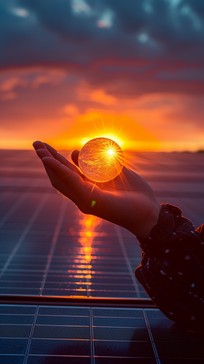 Free Sunset in Hand Image - Sunset, Hand, Solar | Download at StockCake