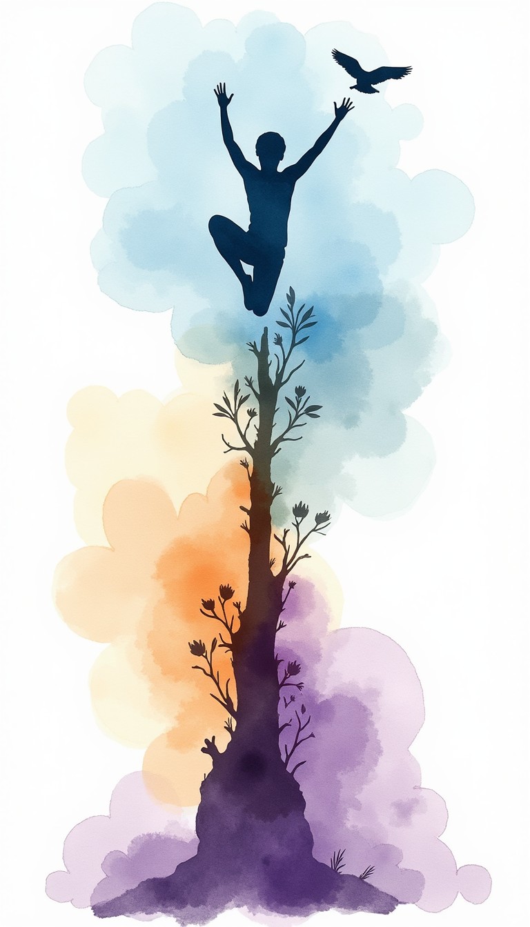 Free Freedom Through Transformation Image - Watercolor, Silhouette ...