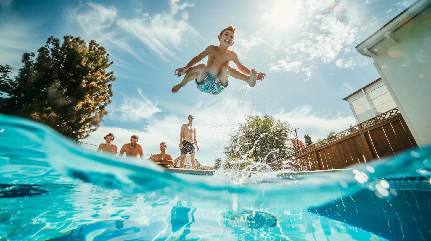 Free Joyful Pool Jump Image - Summer, Pool, Fun | Download at StockCake