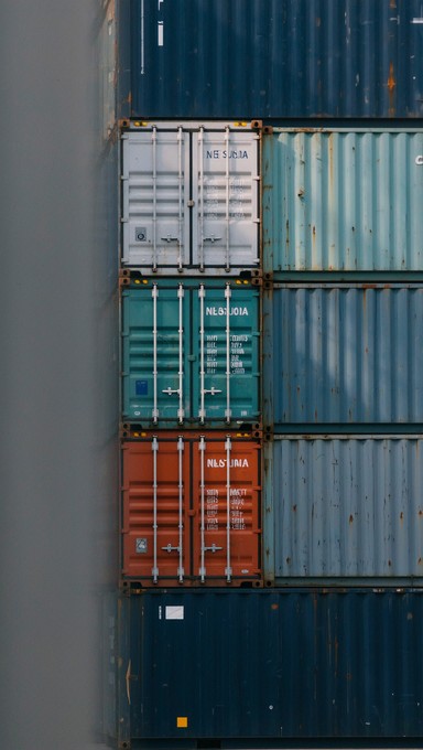 Steel Containers Rise Free Stacked Container Geometry Photo - Containers, Shipping ...