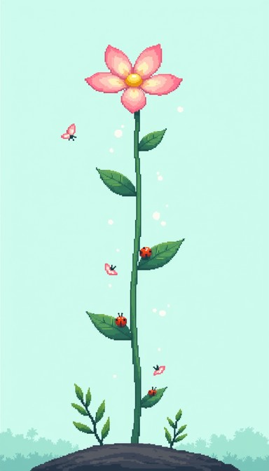 Free Pixel Bloom Life Image - Flower, Pixel, Growth | Download at StockCake