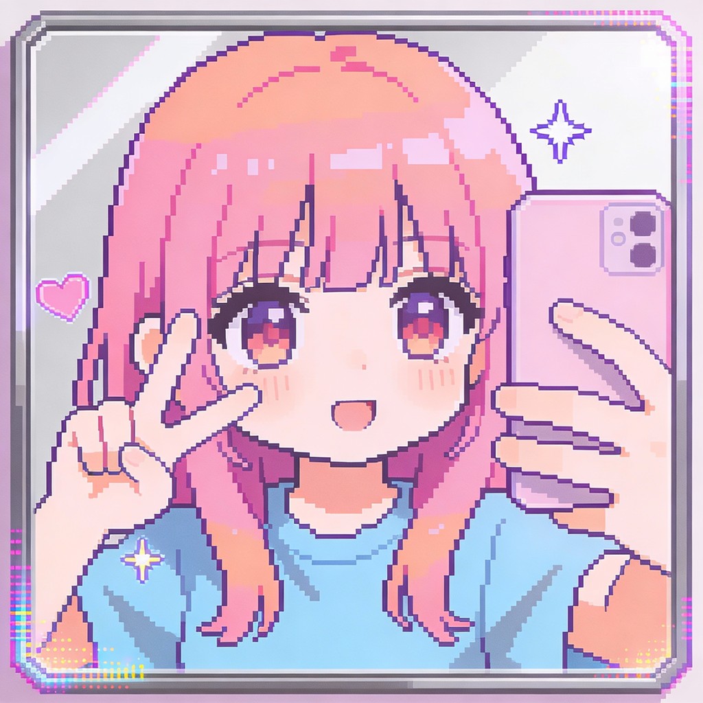 Free Pixel Selfie Vibes Image - Pixel, Anime, Chibi | Download at StockCake