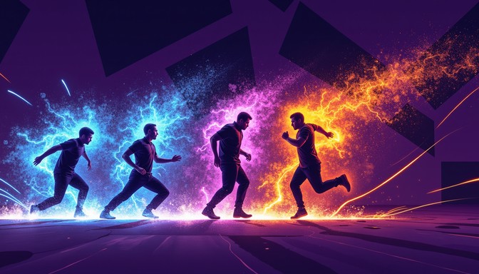 Free Dynamic Energy Transformation Image - Movement, Silhouette ...