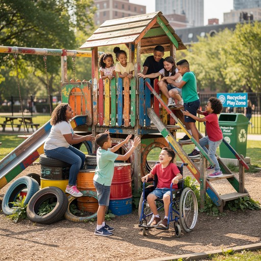 Free Sustainable Childhood Joy Image - Children, Playground, Diversity ...