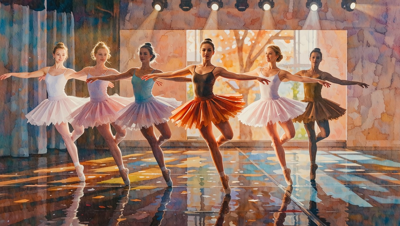 Free Ballet in Color Image - Ballet, Dancers, Watercolor | Download at ...