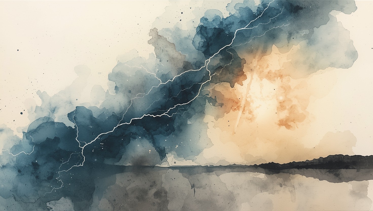 Free Storm Lightning Watercolor Image - Watercolor, Storm, Lightning ...