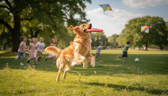 Free Golden Retriever Playtime Image - Dog, Golden-retriever, Retriever ...