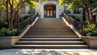 Stately Step Free Majestic Stone Staircase Image - Staircase, Entrance, Architecture ...