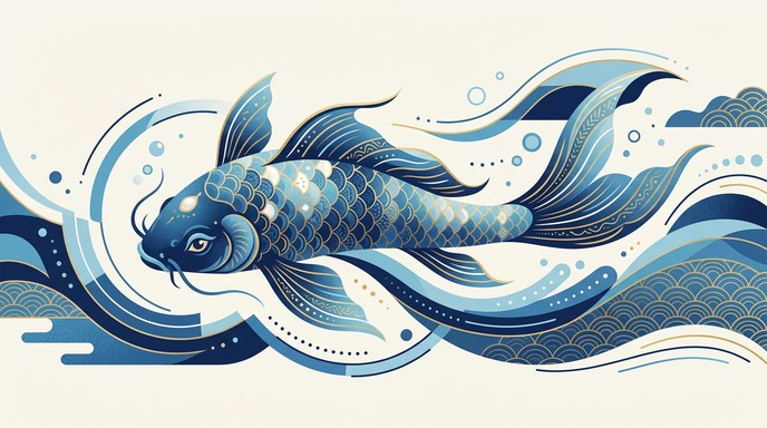 Free Blue Koi Grace Image - Koi, Fish, Blue | Download at StockCake
