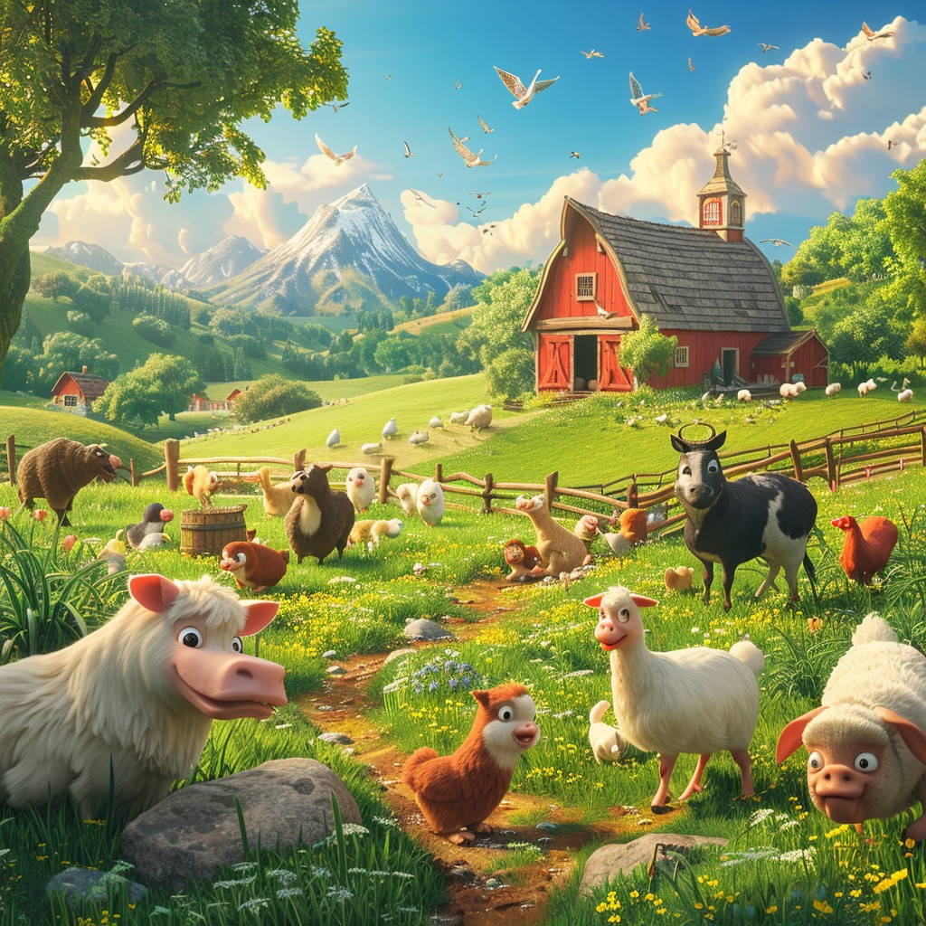 Free Idyllic Farm Scene Image - Farm, Animals, Barn | Download at StockCake