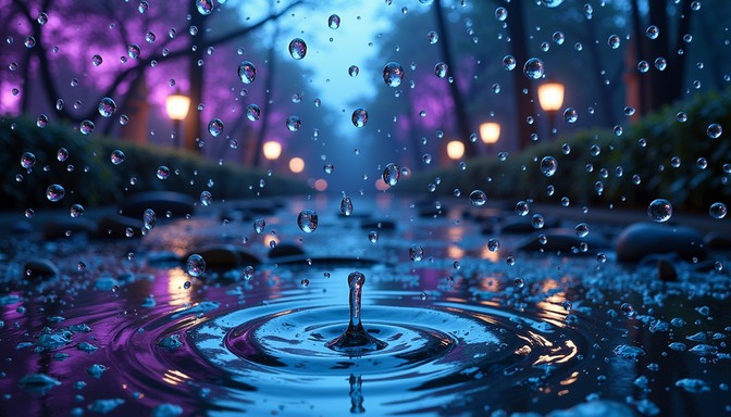 Free Raindrop Neon Portal Image - Raindrop, Splash, Purple | Download ...