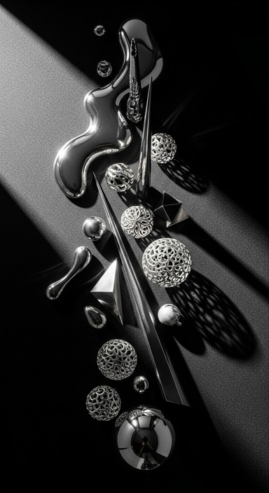 Free Silver shadows dance Image - Silver, Metallic, Reflective ...