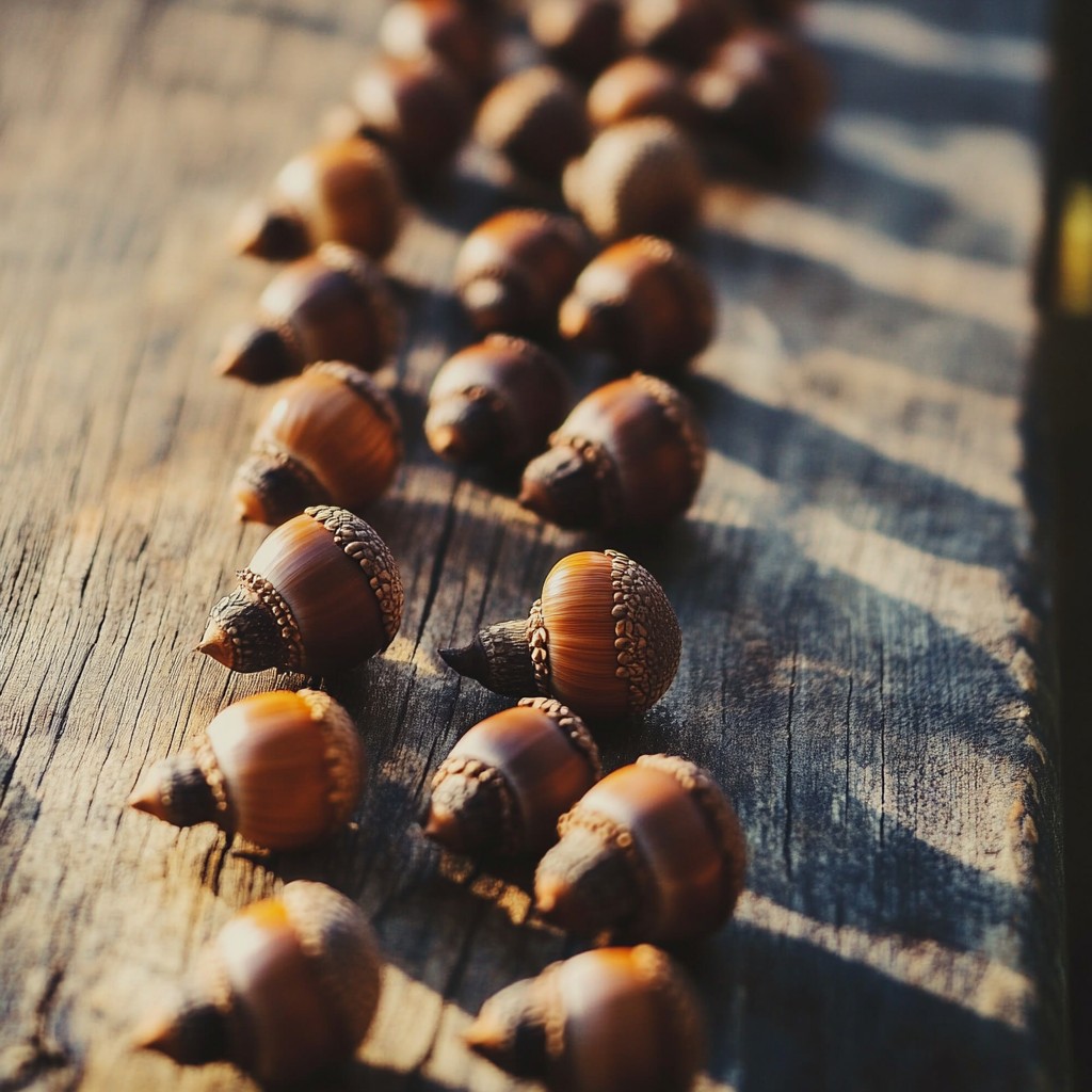 Free Acorns in sunlight Image - Acorns, Sunlight, Wooden | Download at ...