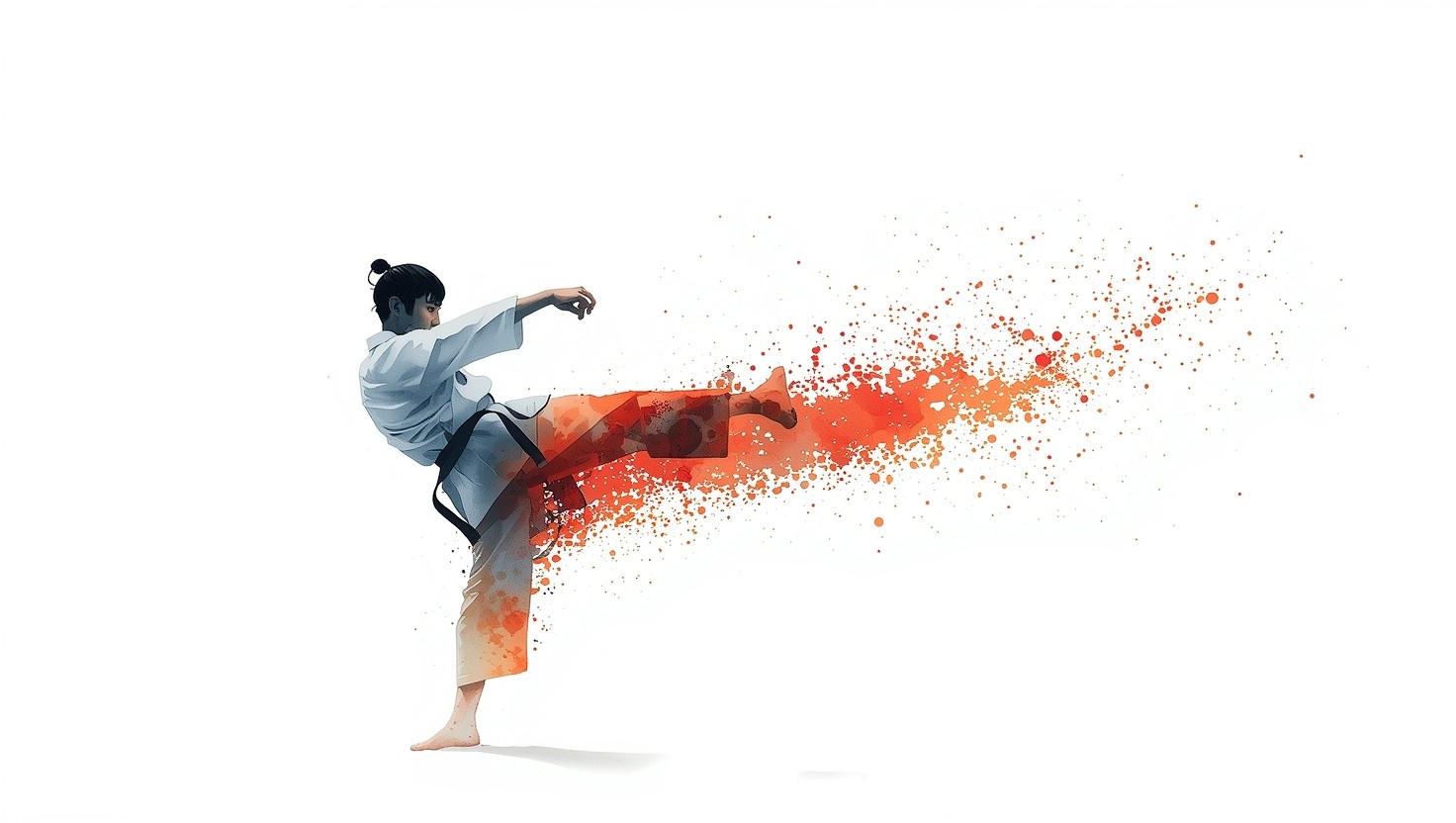 Free Crimson Kick Energy Photo - Watercolor, Martial, Kick | Download ...