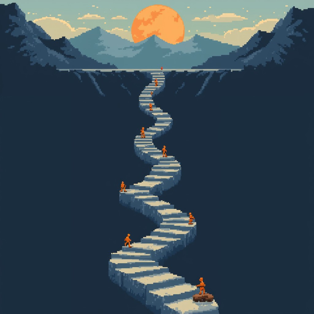 Free Endless Pixel Journey Image - Staircase, Endless, Pixel | Download ...