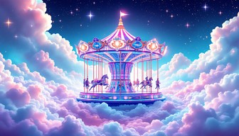 Free Celestial Carousel Dreams Image - Carousel, Dreamscape, Clouds ...