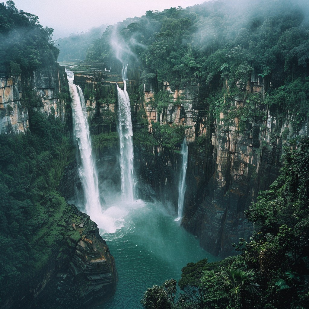 Free Majestic Waterfall Escape Image - Waterfall, Mist, Cliffs ...
