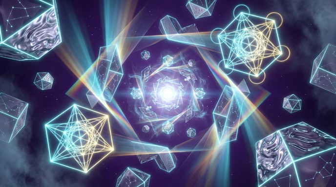 Free Geometric Space Dreams Image - Geometric, Ethereal, Crystalline ...