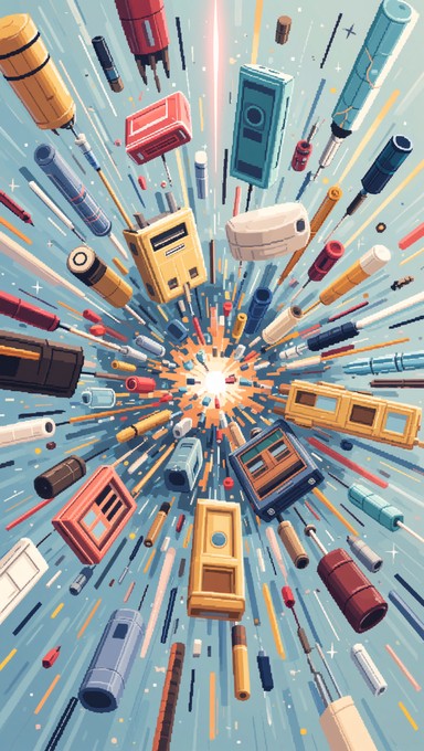 Download Retro Pixel Explosion Illustrations for Free | StockCake