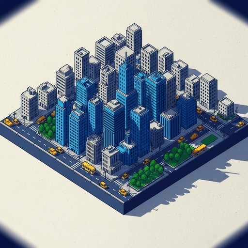 Free Miniature Urban Blocks Image - Isometric, Pixelart, Cityscape ...