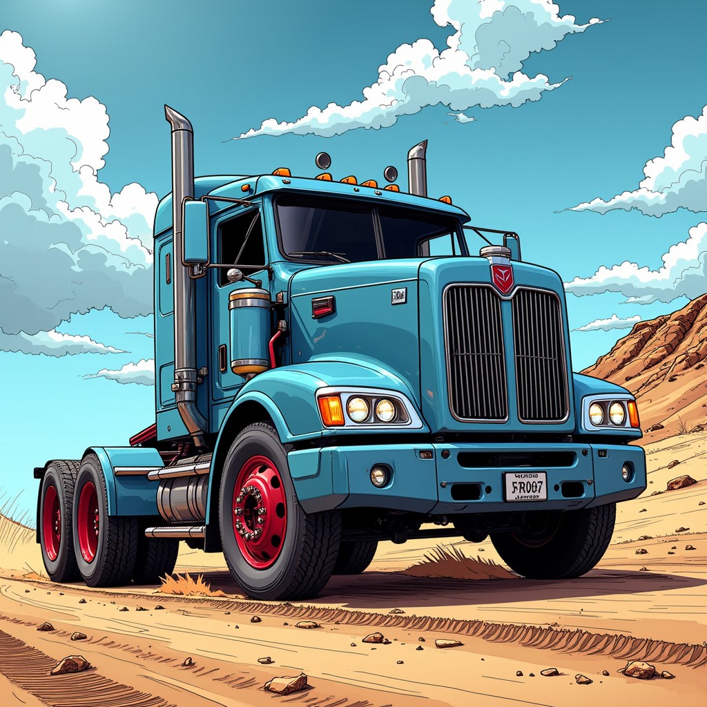 Free Powerful Blue Rig Image - Truck, Turquoise, Semi | Download at ...